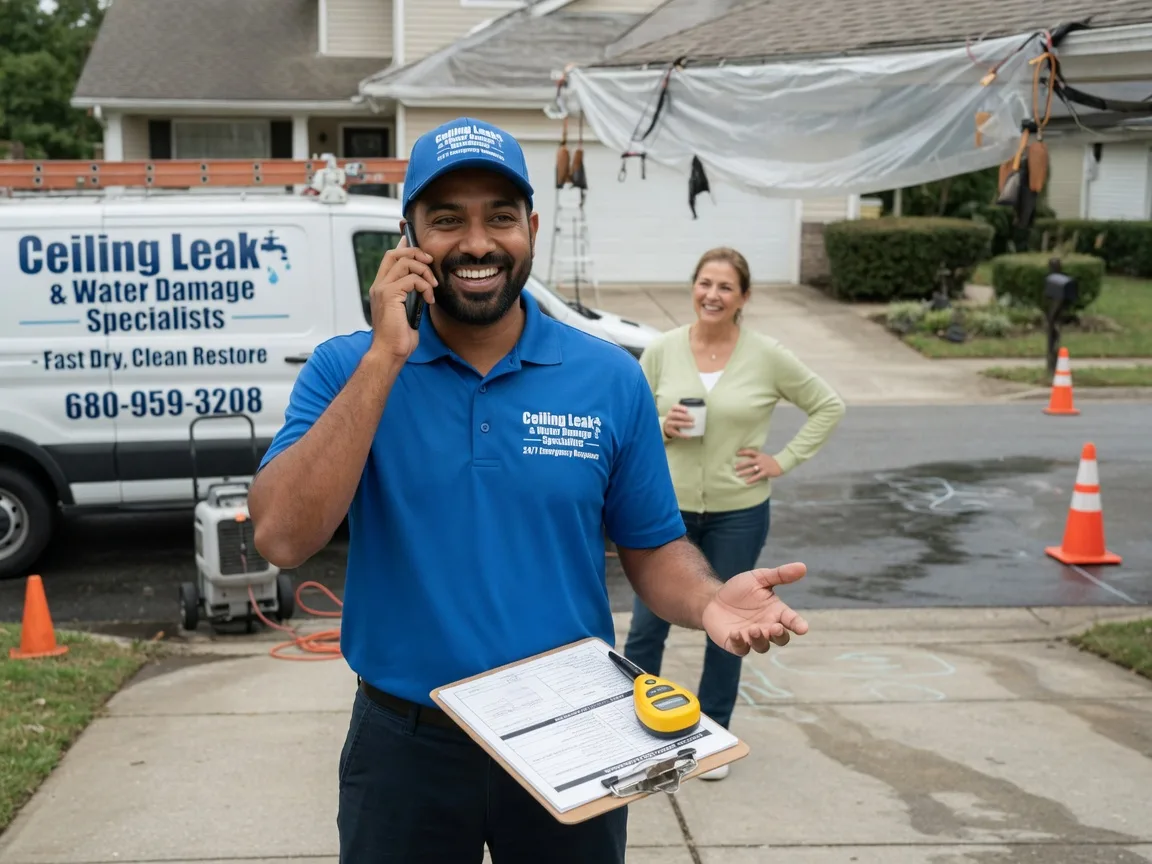 Ceiling Leak Cleanup Kemp, TX FAQs